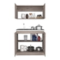 thumbnail image 5 of We Have Furniture Cabinet Set Zeus, Two Shelves, Light Gray Finish, 5 of 5
