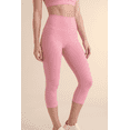 thumbnail image 3 of Women’s High Waist Tummy Control Capri Leggings, Moisture Wicking Activewear, 3 of 7