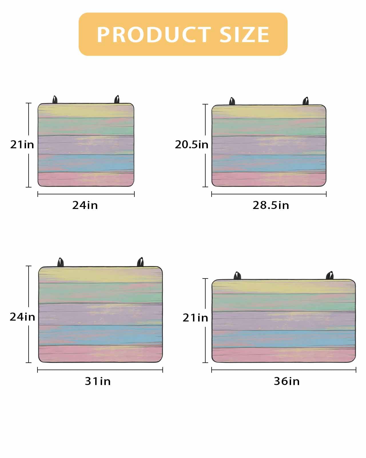 Large Induction Cooktop Protector Mat Easter Stove Top Covers for Electric Stove, Farmhouse Ombre Colorful Wooden Grain Retro Decorative Stove Burner Cover Mats, Glass Top Stove Cover