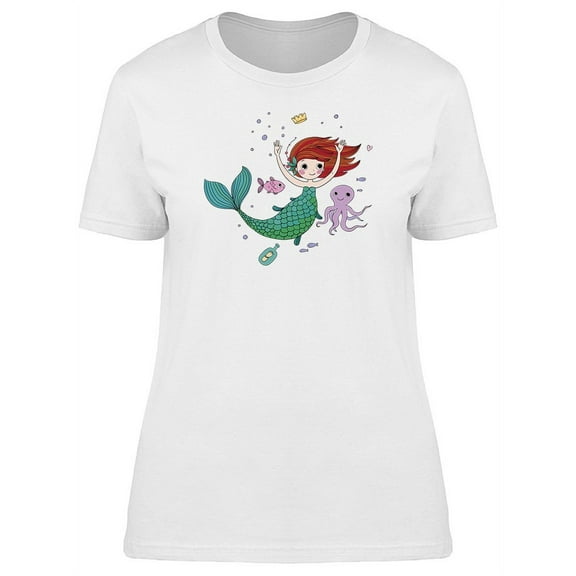 Princess Mermaid Sea T-Shirt Women -Image by Shutterstock, Female x-Large