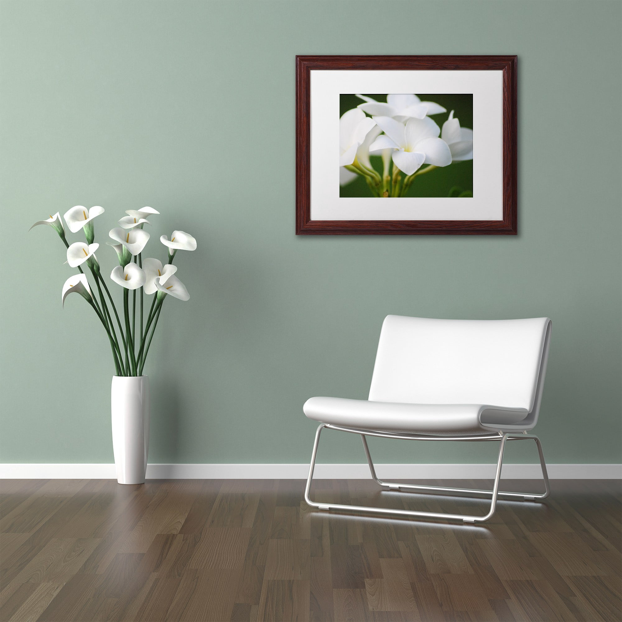 Trademark Fine Art "Picture Perfect" Canvas Art by Monica Mize, White Matte, Wood Frame