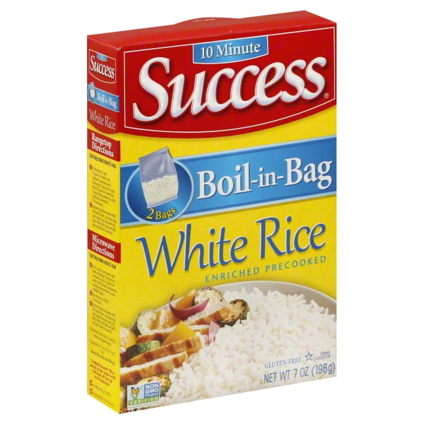 Success BoilinBag White Rice, 7 oz Box