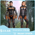 thumbnail image 2 of Traje de gato con estampado 3D de leopardo de Zawaland, disfraz de lobo para fiesta de Halloween, mono Zentai unisex con cola, traje de bondage, 2 of 5