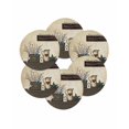thumbnail image 7 of 13 Inch Round Placemats Set of 6, Texas Stars Vintage Non Slip Heat Insulation PP Table Mats, Bless OurHome Pots Country Wood Grain Washable Place Mats for Kitchen Dining Party Table Decor, 7 of 7