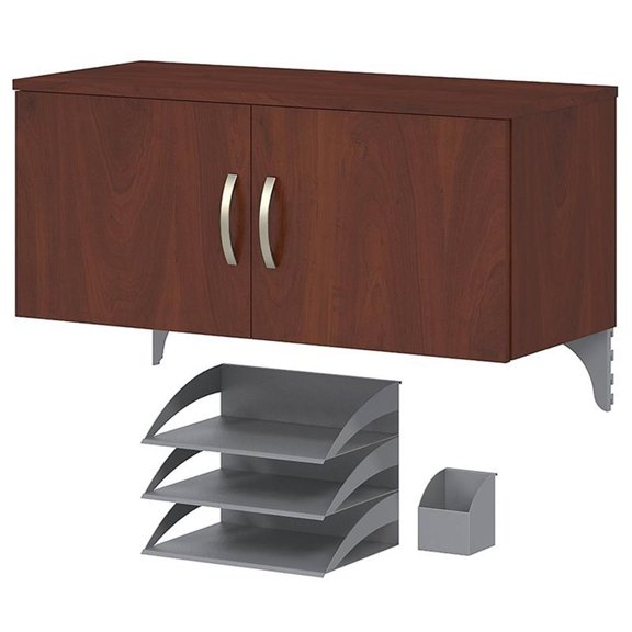 Bush Business Furniture Office in an Hour Storage Cabinet with Accessories in Hansen Cherry