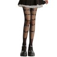 thumbnail image 1 of Gupgi Chaussettes Hautes Mo pour Femmes Pure Noeud Papillon Bas Chaussettes d'Été, 1 of 5