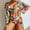 White, variant on Jacenvly Two Piece Swimsuits for Women Female Long-Sleeved Cover-Up Split Three-Piece Printed Sports Swimsuit