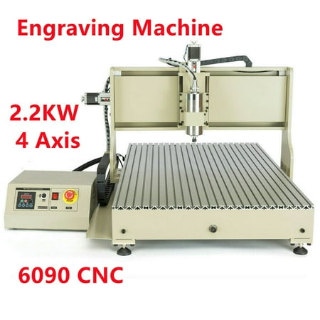 

USB 4 Axis 6090 CNC Engraver Engraving Machine Metalworking Mill Drill 2.2KW VFD 4 Axis 2.2KW 6090 VFD USB CNC Router Engraver Mill Drilling Cutter Machine USB 4 Axis 2.2KW CNC 6090Z Engraving Machine