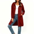 thumbnail image 6 of Miqool Long Hoodies for Women Long Sleeve Button Down Sweatshirts Drawstring Casual Fall Winter Track Jackets with Pockets, 6 of 8