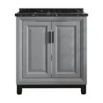 thumbnail image 3 of 30" Freestanding Vanity with Marble Top and Storage Cabinet - Gray, 3 of 9