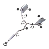 Stainless Steel Exhaust Resonator, Y-Pipe & Pair of Muffler Fits 2010-2014 Subaru Tribeca 3.6L - Direct Fit