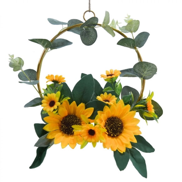 1 pieza - Decoración de pared de metal con forma de girasol - Decoración rústica para el hogar - Para sala de estar, dormitorio o puerta principal