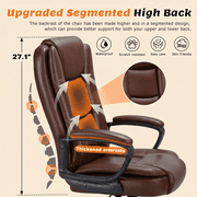 Waleaf Home Office Chair, 400LBS 8Hours Heavy Duty Design, Ergonomic High Back Cushion Lumbar Back Support, Computer Desk Chair, Big and Tall Chair for Work