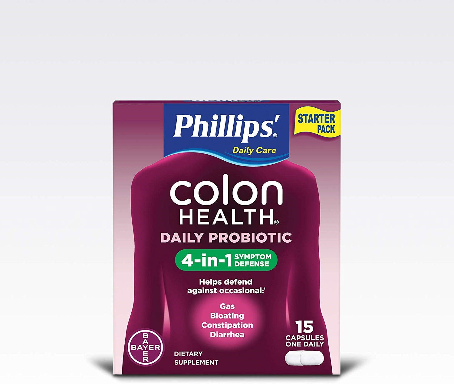 PHILLIPS' COLON HEALTH PROBIOTIC SUPPLEMENT 15 ct (Pack of 2)