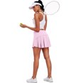 thumbnail image 4 of Cadmus Womens Pleated Tennis Golf Skorts High Waisted with Pockets Inner Shorts for Workout Pickleball,Light Purple,L, 4 of 7