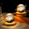 thumbnail image 4 of Favor de fiesta Cumpleaños Dormitorio Decoración Brillante Planetario Galaxia Astronauta Bola de cristal USB LED Luces de noche Regalo de Navidad para niños, 4 of 4