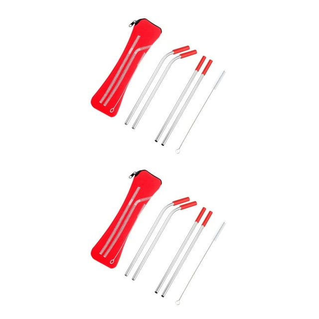 Bearachild Stainless Steel Straws Reusable Metal Straw Straight Tube Kitchen Sucking Tool Bendable for Camping Hiking Outdoor Type3 NO3 Bearachild CBP592597