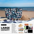 thumbnail image 5 of Wukai Dental Print Zipper Bag,large Beach Tote Bag,Waterproof Sandproof Bag,Grocery and Picnic Tote Travel Bag, 5 of 5