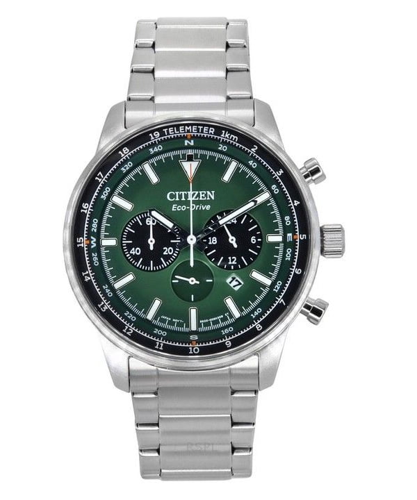 Citizen Men's Eco-Drive Stainless Steel Chronograph Blue Dial