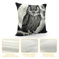thumbnail image 4 of Shangniulu Square Throw Pillow Covers Owl in The Moonlight Black and White Painting Pillow Cases Decorative for Home Bedroom Sofa Pillowcases Standard Size 18X18 Inch, 4 of 5