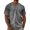 Light Gray, variant on Men's Summer Solid Color Henley Neck Short Sleeve Shirt Casual Lightweight Breathable Button Placket Tops Loose Fit Comfortable Blouse
