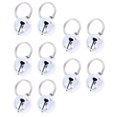thumbnail image 2 of WRISTBIQUE 10Pcs Plated Silver DIY Bell Hanging Ornaments for Christmas Tree Party Decorations Festive Decor, 2 of 7