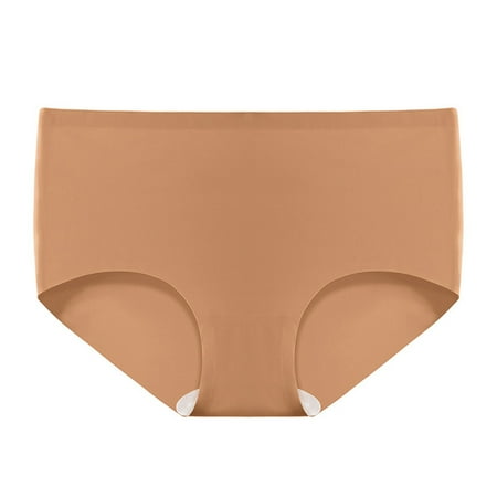 HAOYUNL Women s Underwears Seamless Hipster No Show Invisible Ice Silk Stretch Bikini Underwear Panty M-XL