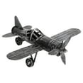 thumbnail image 2 of Vintage Airplane Model Wrought Iron Aircraft Biplane for Desktop Decor Photo Props (Black), 2 of 8