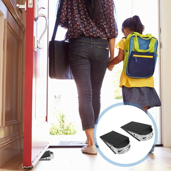 WHAMVOX Stopper Set of 2 for Home Use, Stainless Steel and Rubber Construction, Non- Door Stop