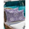 thumbnail image 3 of Outdoor Pillows Waterproof, Purple Palm Tree Throw Pillows with Inserts Included, Summer Botanical Tropical Tree Indoor Outdoor Decorative Lumbar Pillow for Bed/Couch/Patio 12"x20", 1Pcs, 3 of 8