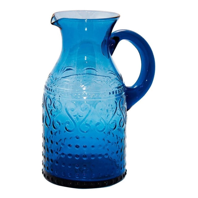 Jarra de vidrio Love & Lemons Glance 750ml azul