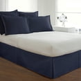 thumbnail image 3 of Fresh Ideas Bedding Poplin Tailored 2-Pack Pillow Sham, Standard, Navy, 3 of 5