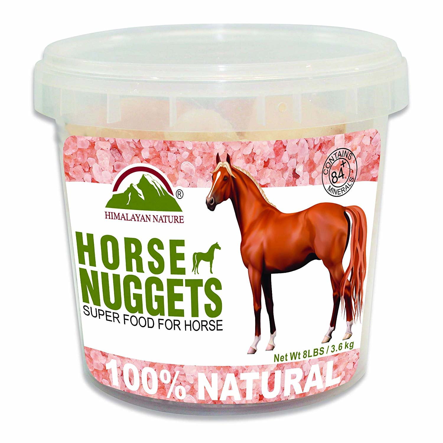 Himalayan Nature Horse Rock Mineral Salt Chunks Bucket 8 lbs by WBM
