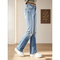 thumbnail image 7 of JOLIP Women's Mid Rise Ripped Distressed Flare Denim Jeans, Stretch Vintage Bootcut Jeans for Casual Daily Wear, 7 of 7