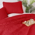 thumbnail image 3 of Whale Flotilla 2-Piece Twin Size Quilt Set for All Season, Classic Geometric Pattern Bedding Set with 1 Pillow Sham, Soft and Lightweight, Red, 3 of 10