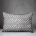 thumbnail image 2 of Creative Products White and Grey Modern Chevron 14x20 Spun Poly Pillow, 2 of 2