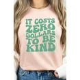 thumbnail image 3 of It Costs Zero Dollars To Be Kind Graphic Tee T-Shirt, 3 of 9