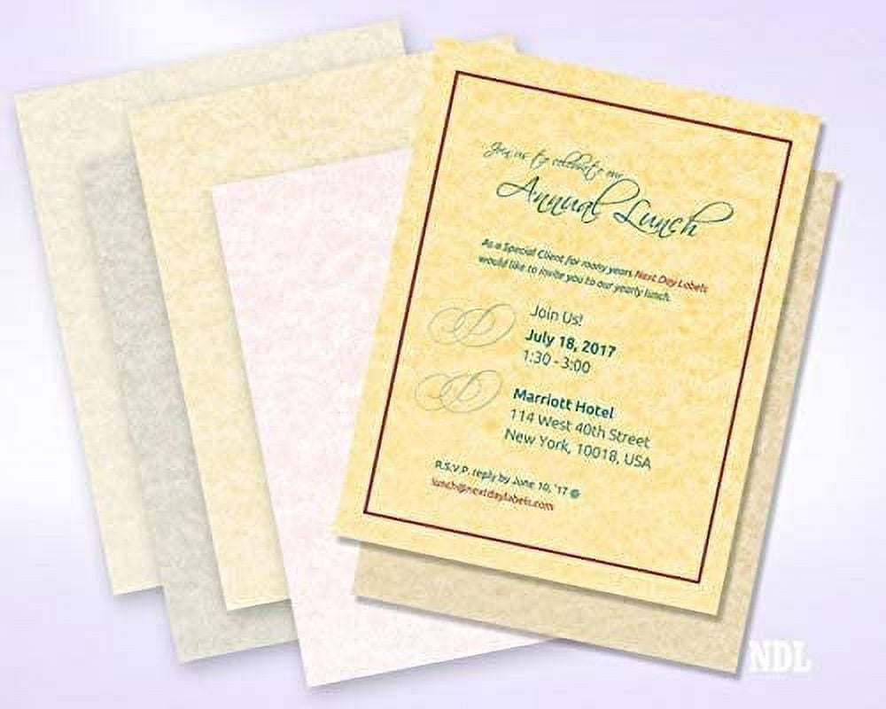 NextParch 8-1/2" x 11" Letter Size 65 lb. Parchment Cover Card Stock New White