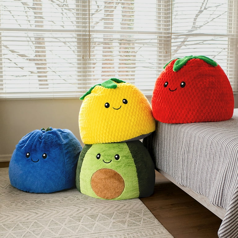 Big Joe Strawberry PlushiPals Super Soft Bean Bag Chair for Kids