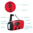 thumbnail image 4 of 2x de solar radio teléfono LED linterna para supervivencia rojo, 4 of 8
