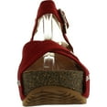 thumbnail image 3 of FOREVER FREYA-23 Womens Cork Look Platform Ankle Strap Low Wedge Sandals, 3 of 4