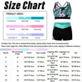 thumbnail image 5 of JanJean Kids Girls Sport Dance Outfit Sleeveless U Neck Crop Top with Patchwork Shorts Gymnastic Butterfly 16, 5 of 7