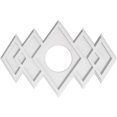 thumbnail image 1 of Ekena Millwork CMP26X17ZE-06000 6 in. ID x 8 in. Rectangle Zoe Architectural Grade PVC Contemporary Ceiling Medallion, 1 of 1