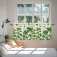 thumbnail image 4 of Saint Patrick''s Day Tier Curtains, Farmhouse Spring Botanical Clovers Light Filtering Kitchen Curtains, 2Pcs Rod Pocket Half Window Treatments Panels for Sink Cafe Cabinet Camper 27.5x24 Inch, 4 of 7