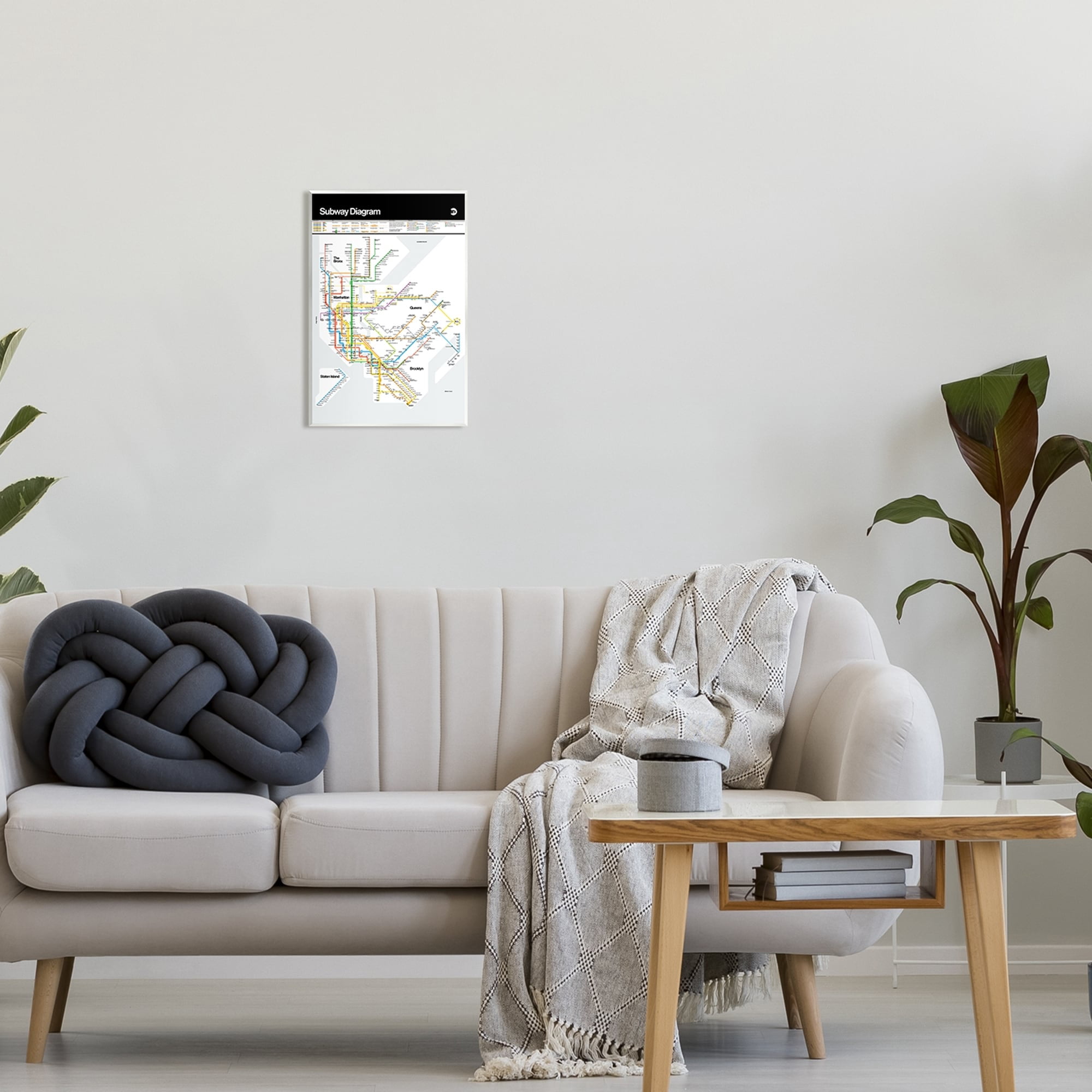 Stupell Industries New York City Urban Subway Diagram Chart Graphic Art Unframed Art Print Wall Art, Design by JG Studios