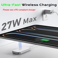 thumbnail image 4 of Magnetic Smart Connector Charger for 11" iPad Pro 1st 2nd 3rd 4th Gen, 10.9" iPad Air 4th 5th Gen M2 M3 M4, Max 27W PD Fast Charging, 2M Braided Cable, 4 of 13
