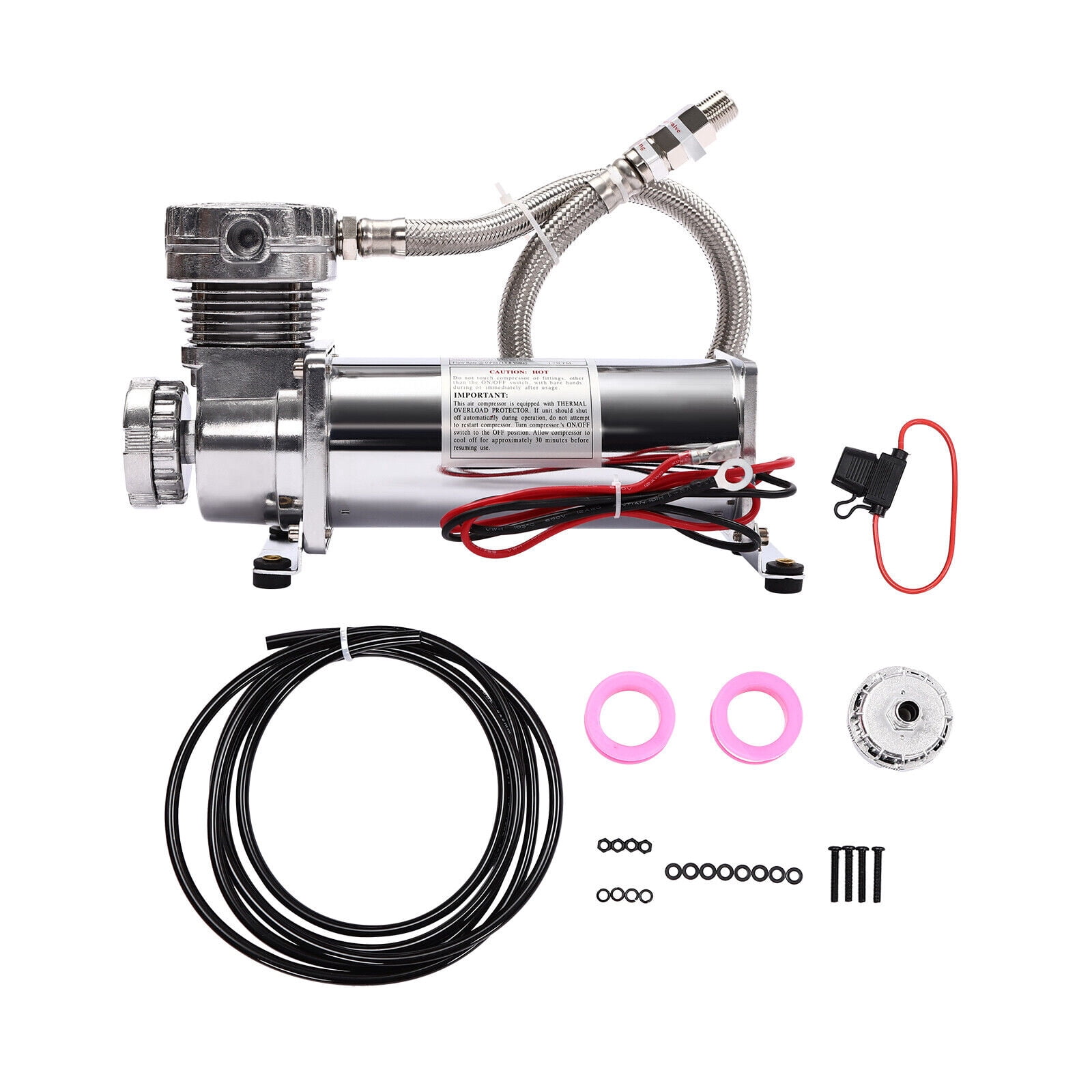 200PSI Air Compressor Kit, Air Ride Suspension Compressor, Heavy Duty Air Compressor 12V Power Input Plug