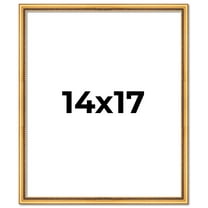 14x17 Frame Beaded Gold Solid Wood Picture Frame | 0.75 Inches Moulding Width | Liscio Oro