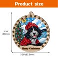 thumbnail image 2 of Portuguese Water Christmas Dog Ornament, Portuguese Water Dog Stained Glass, Portuguese Water Dog Suncatcher Gift Christmas Tree Decor, Xmas Gifts, 2 of 4