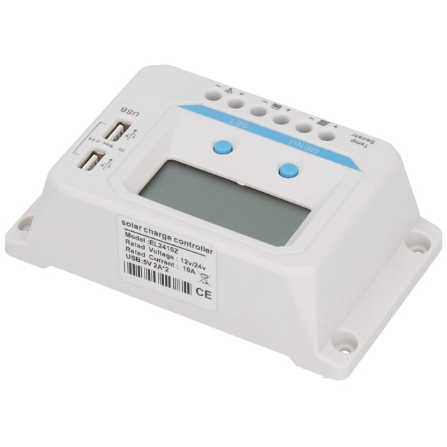 Control Doméstico PWM EL2410Z 12V/24V 10A Intuitivo Para Usar Controlador De Carga Solar Con Pantalla LCD Para Carga De Batería DIY Hogar Jardín OTVIAP Solar Charge Controller
